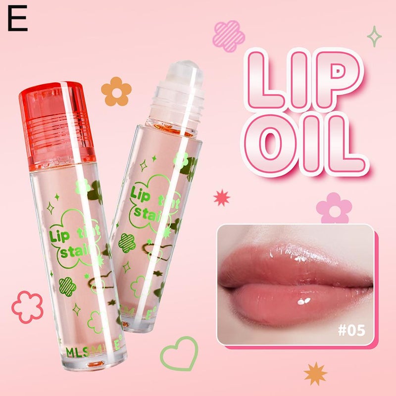 MLSMILE Roll-on Lip Tint, Hydrating and Moisturizing, Long-lasting and Transfer-proof, Lip Gloss/Lip Tint